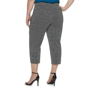 NWT Apt. 9 Torie Plus Size Capri Dress Pants - Black Flecks - Size: 20W
